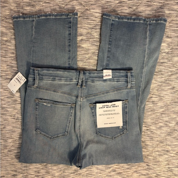 Good American Good Legs Cropped Mini Bootcut Jeans Sz 12/31 NWT | Bootcut Jeans- - Picture 10 of 11